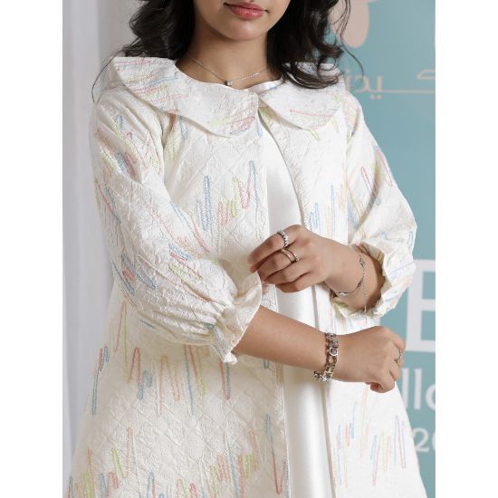 صورة طقم فستان وجاكيت بناتي | تصميم مورد فاخر للمناسبات - 1111